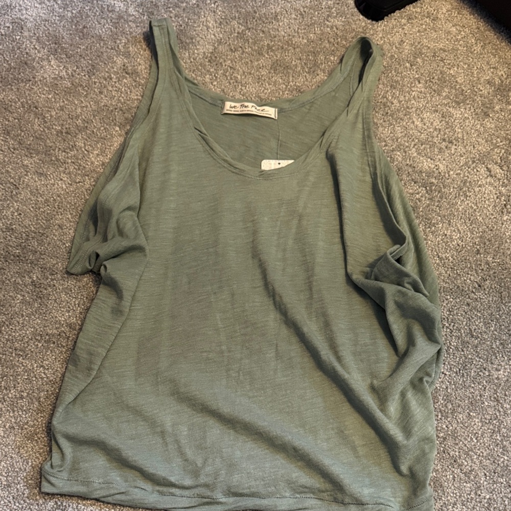 Free People Sage Green Tank Top